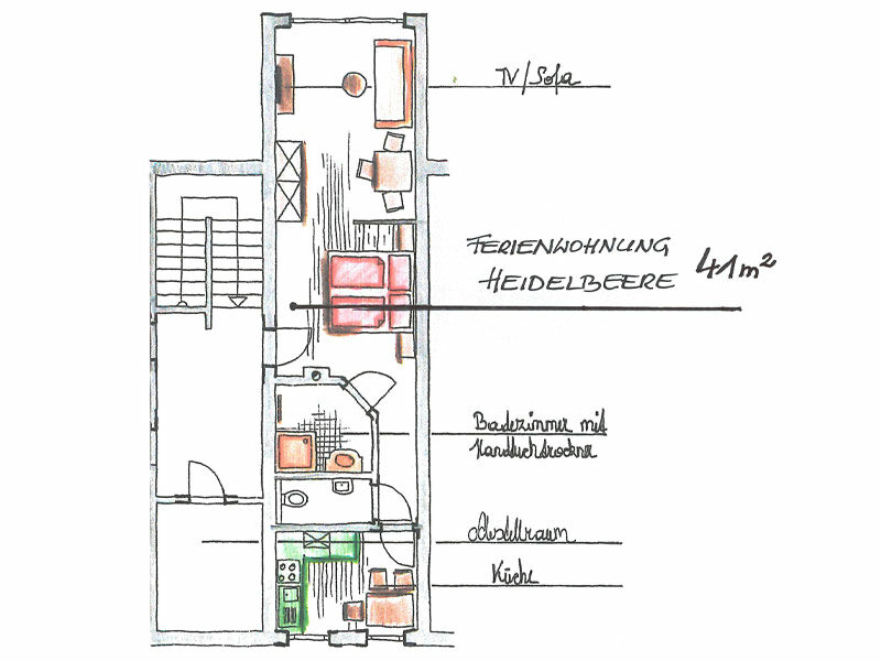 Grundriss Heidelbeere