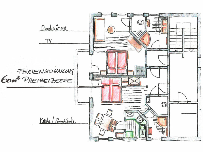Grundriss Preiselbeere